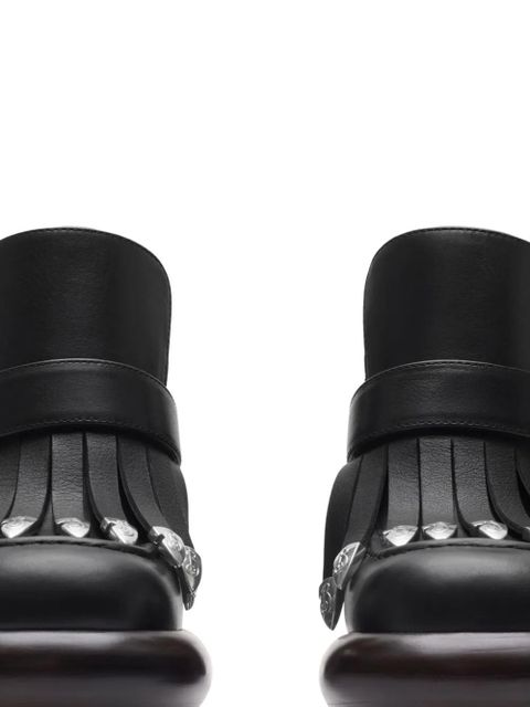 Burberry 95mm wedge fringed pumps - Black - zdjęcie produktu nr 2