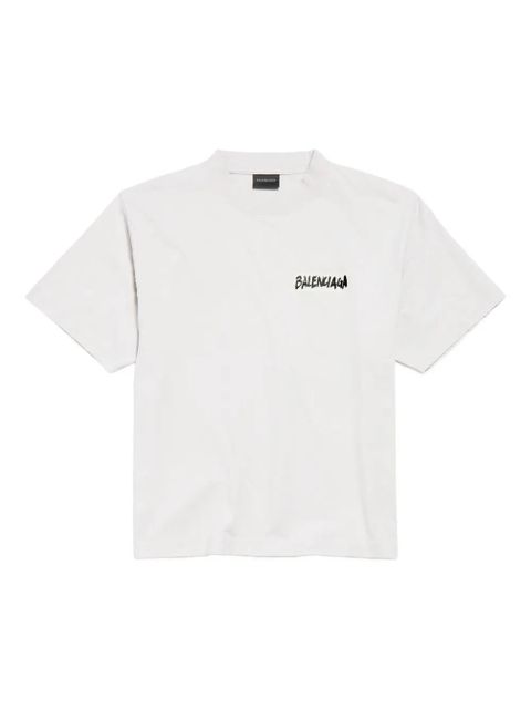 Balenciaga logo short-sleeves T-shirt - Neutrals - zdjęcie produktu nr 1