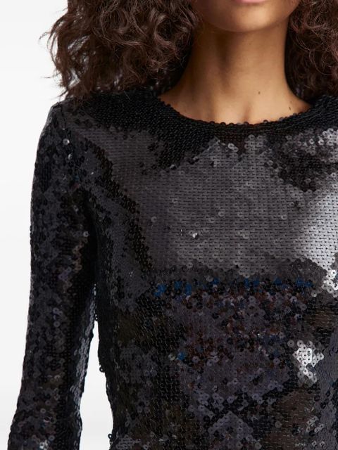 16Arlington Loida sequinned T-shirt - Black - zdjęcie produktu nr 2