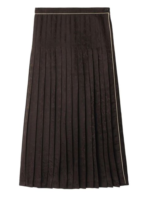 Burberry Sunflower pleated silk midi skirt - Brown - zdjęcie produktu nr 1