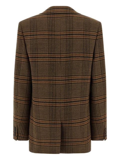 Saint Laurent Prince of Wales-check blazer - Brown - zdjęcie produktu nr 2