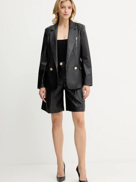 Armani Exchange marynarka kolor czarny jednorzędowa gładka XW001280 AF16106