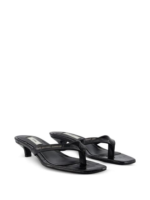 TOTEME croc-effect leather sandals - Black - zdjęcie produktu nr 2