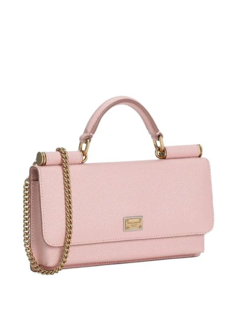 Dolce & Gabbana logo-plaque mini bag - Pink