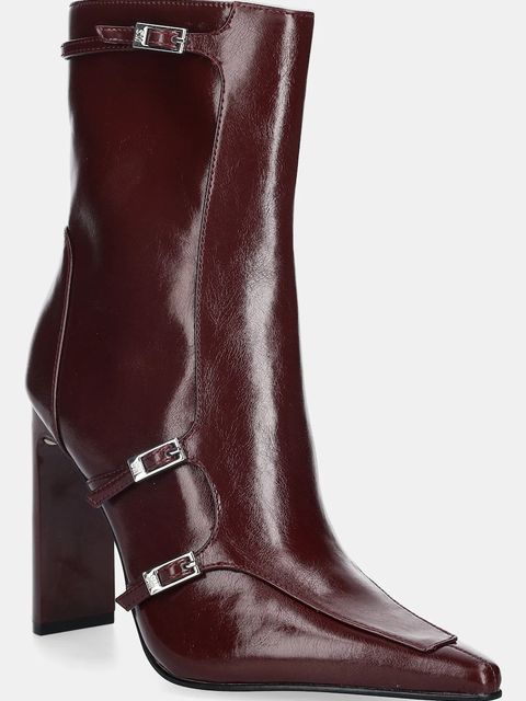 Steve Madden botki Fastened damskie kolor bordowy na słupku 11004818 - zdjęcie produktu nr 1