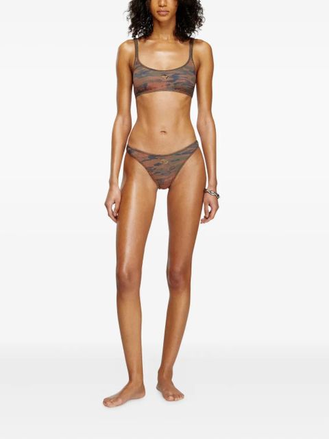 Diesel Ut-Bra-Top-Utlt camo-print bikini top - Pink