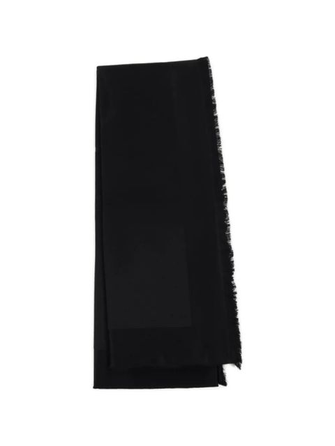 Saint Laurent fringed-trim scarf - Black - zdjęcie produktu nr 1