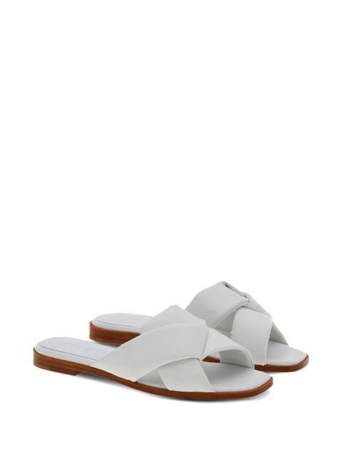 Ferragamo knot-detail leather slides - White - zdjęcie produktu nr 2