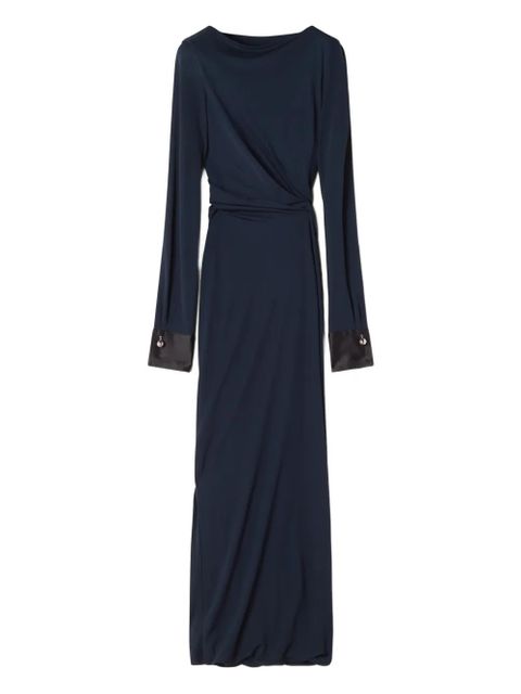 Lanvin long-sleeve button-cuff maxi dress - Blue - zdjęcie produktu nr 1