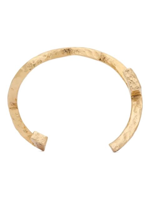 Saint Laurent Cassandre open cuff bracelet - Gold