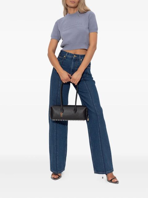 Alexander Wang embossed-logo short-sleeve top - Purple - zdjęcie produktu nr 2