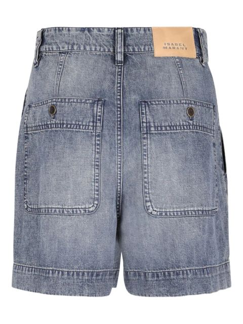 ISABEL MARANT pleated pocket shorts - Blue