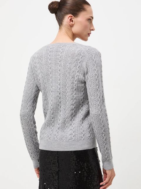 Medicine sweter z wełny merino kolor szary