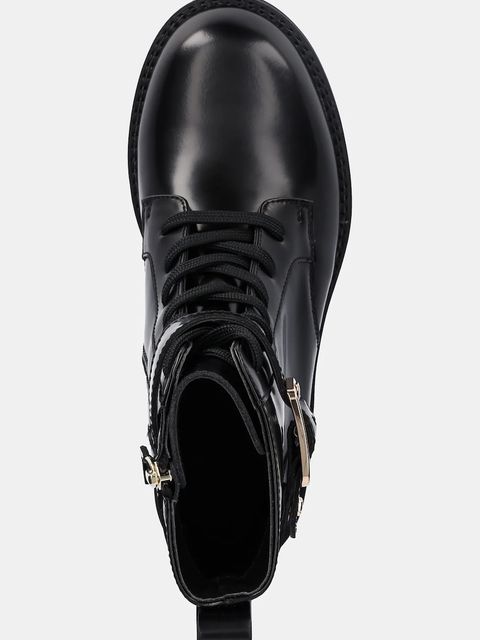 BOSS workery Eleri damskie kolor czarny na płaskim obcasie 50552772