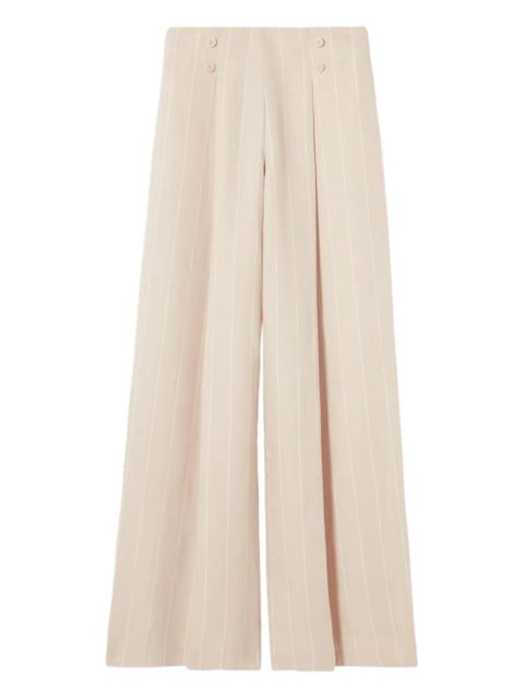 Claudie Pierlot button-detail striped trousers - Neutrals - zdjęcie produktu nr 1
