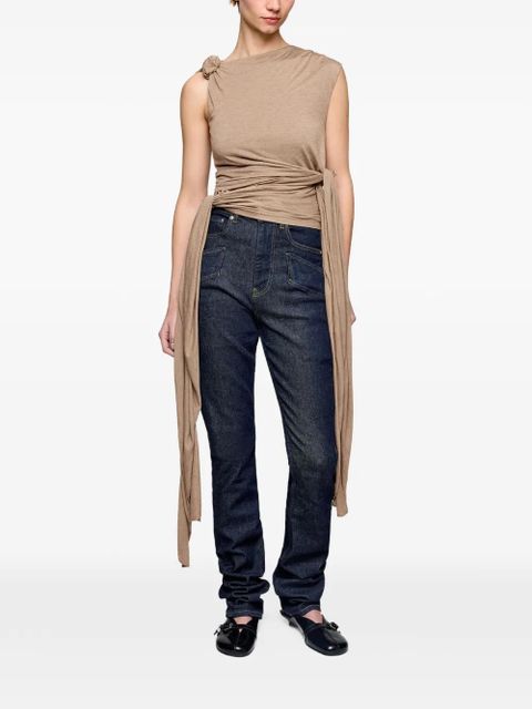 GANNI knot detail sleeveless top - Neutrals - zdjęcie produktu nr 2