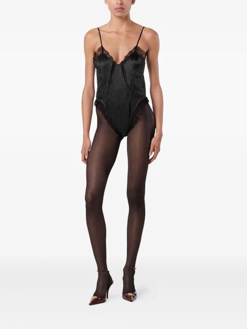 Versace lace-trimmed bodysuit - Black - zdjęcie produktu nr 2