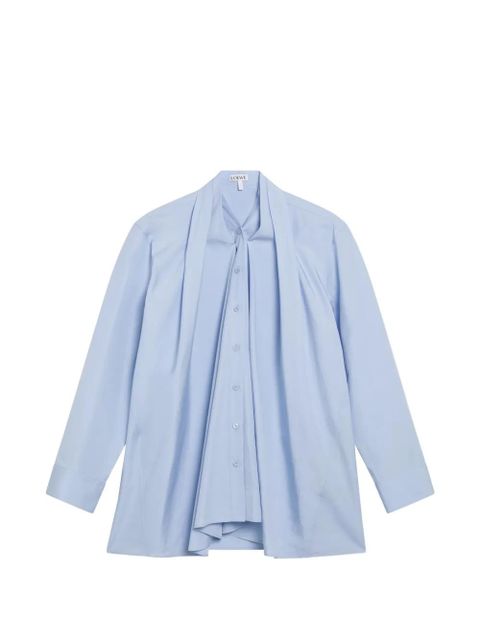 LOEWE draped cotton shirt - Blue - zdjęcie produktu nr 1