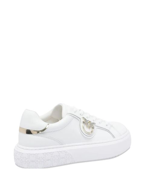 PINKO logo-detail flatform sneakers - White