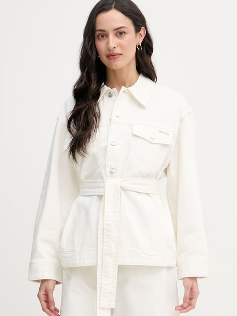 Calvin Klein Jeans kurtka jeansowa damska bawełniana - zdjęcie produktu nr 1