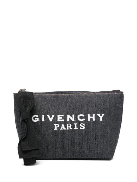 Givenchy logo bow small make up bag - Blue - zdjęcie produktu nr 1