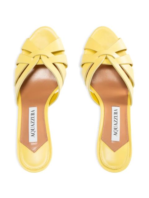 Aquazzura Copacabana knotted leather sandals - Yellow