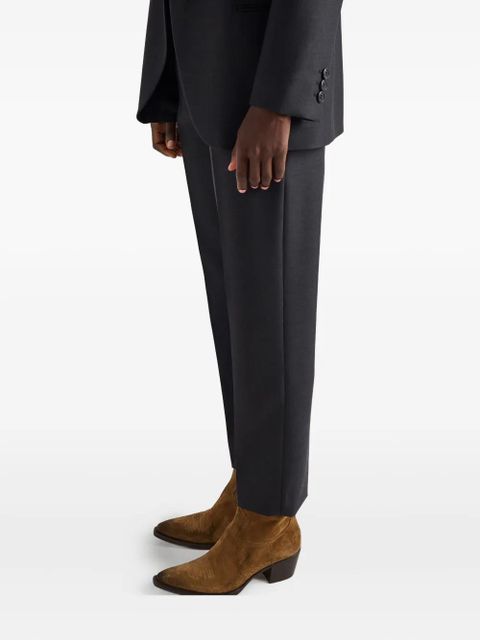 Prada safety-pin gabardine trousers - Grey