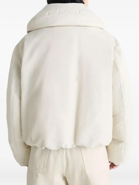 LEMAIRE bubble-collar puffer jacket - Neutrals