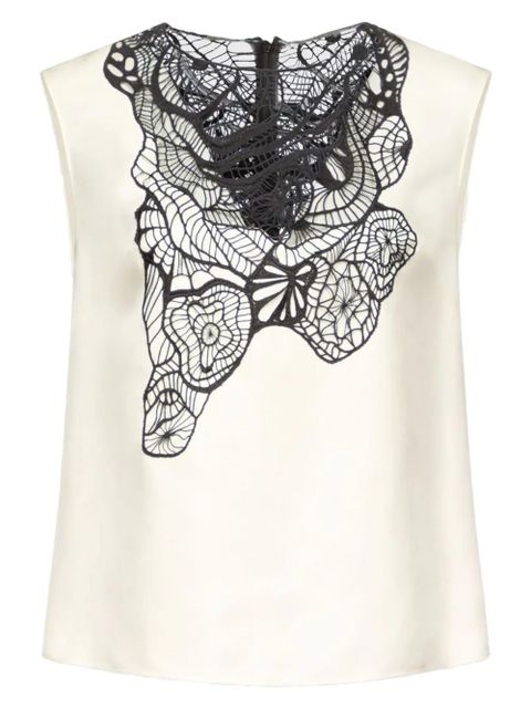 LouLou de Saison lace-applique sleeveless blouse - White - zdjęcie produktu nr 1
