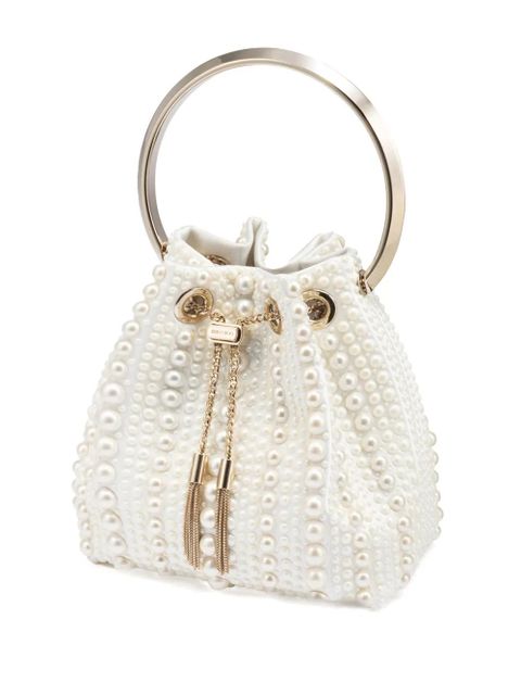 Jimmy Choo Bon Bon satin mini bag - Neutrals - zdjęcie produktu nr 2