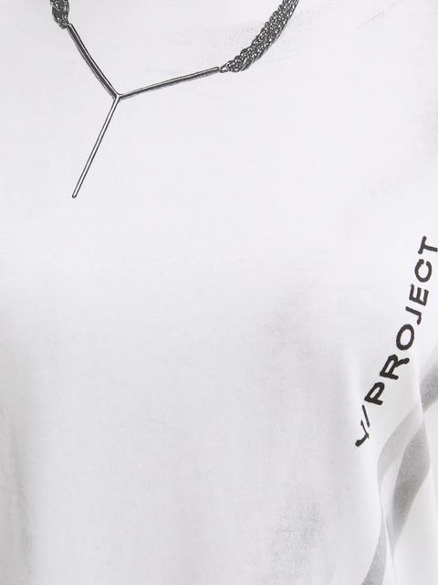 Y/Project longsleeve bawełniany YP TROMPE L'OEIL LONG SLEEVE T-SHIRT kolor biały 204TS021