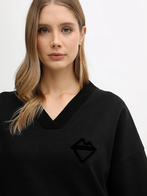 Iceberg bluza damska kolor czarny gładka E071 6331