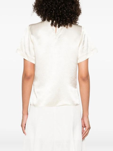Simkhai satin short-sleeved blouse - Neutrals