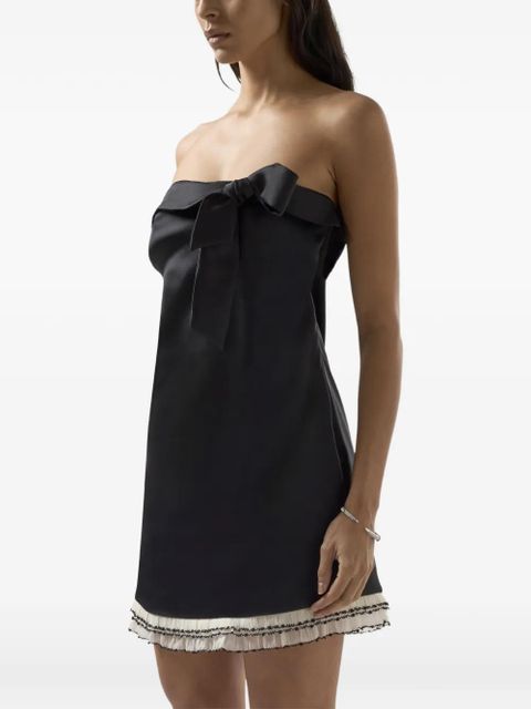 GCDS bow-detail mini dress - Black