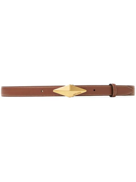 Jimmy Choo diamond-clasp belt - Brown - zdjęcie produktu nr 1