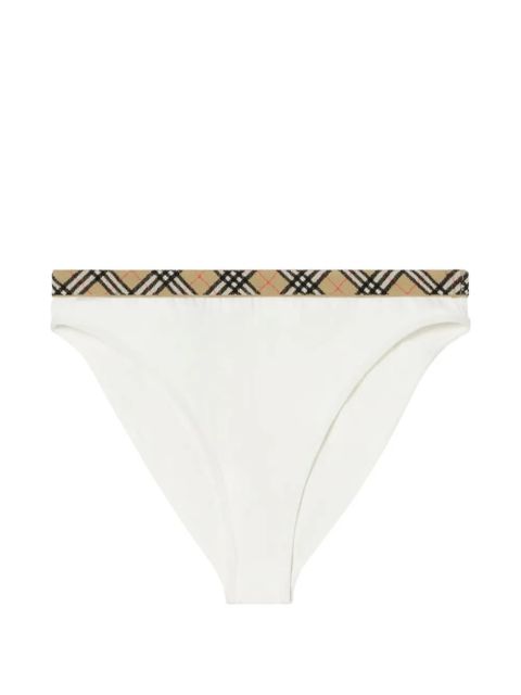 Burberry Check-trim bikini briefs - White - zdjęcie produktu nr 1