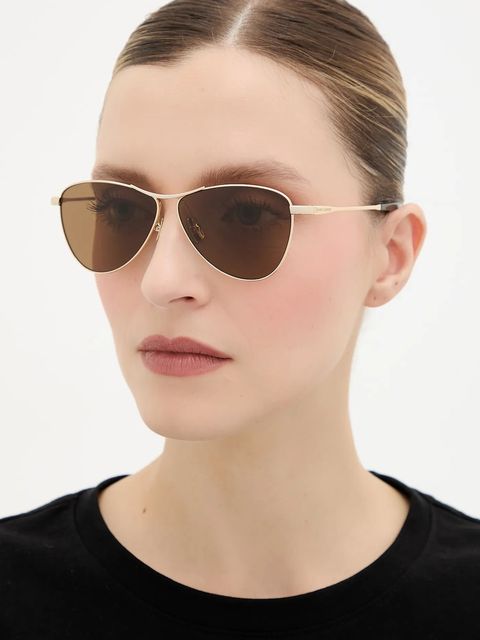 Saint Laurent okulary przeciwsłoneczne VESPER damskie kolor złoty SL 831