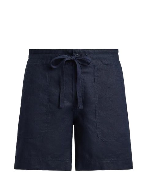 Lauren Ralph Lauren drawstring linen shorts - Blue - zdjęcie produktu nr 1