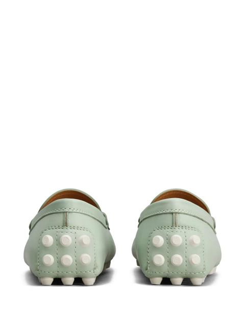 Tod's pebble-detail leather loafers - Green