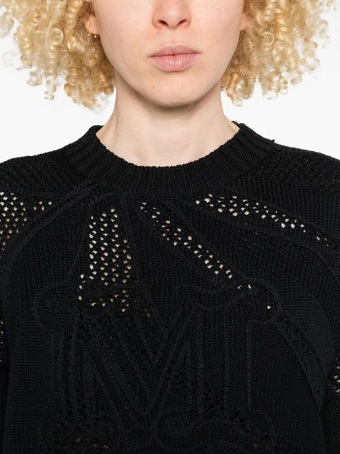 Max Mara openwork sweater - Black