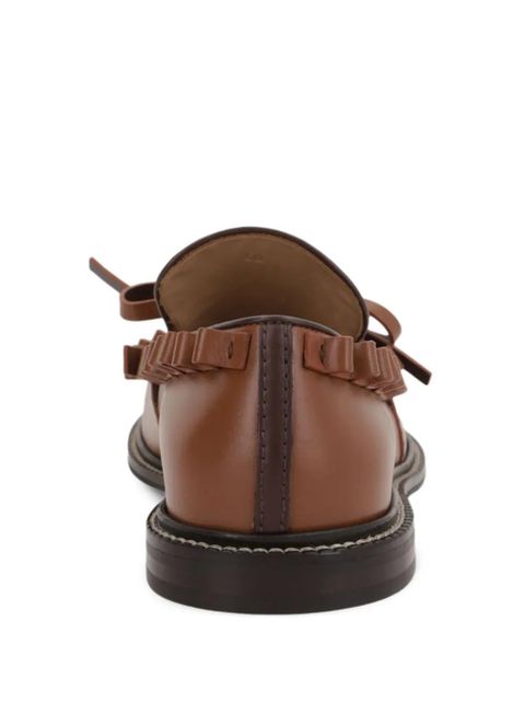 JW Anderson ruffled-trim loafers - Brown