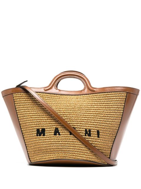 Marni Tropicalia logo-embroidered tote bag - Brown - zdjęcie produktu nr 1