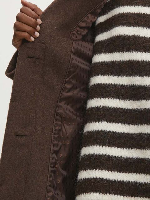 Answear.LAB płaszcz damski kolor brązowy przejściowy