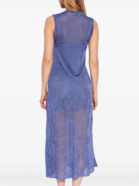 Lanvin open-knit midi dress - Blue