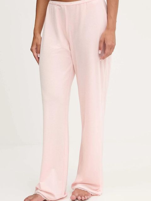 Juicy Couture spodnie lounge damskie kolor różowy proste high waist JCLBJ225508 - zdjęcie produktu nr 1
