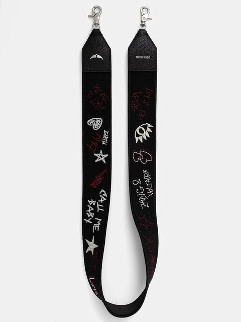 ZADIG&VOLTAIRE pasek do torebki kolor czarny LWST01130 - zdjęcie produktu nr 2