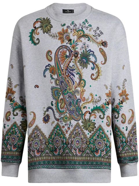 ETRO paisley-print cotton sweatshirt - Grey - zdjęcie produktu nr 1