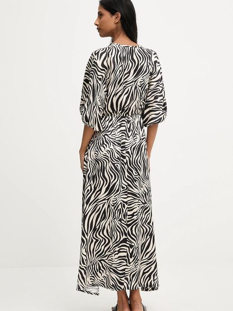 Answear.LAB sukienka kolor czarny maxi prosta