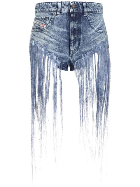 Diesel fringe-detailing shorts - Blue - zdjęcie produktu nr 2