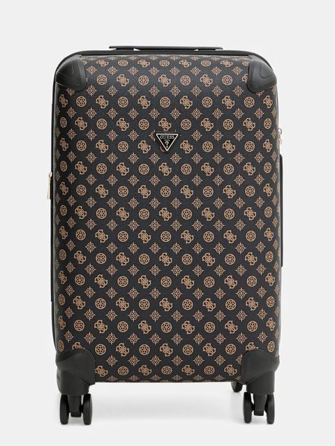 Guess walizka WILDER MEDIUM kolor brązowy TWHP74 52982